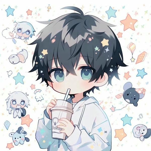 Ảnh avatar Facebook hình anime nam đáng yêu