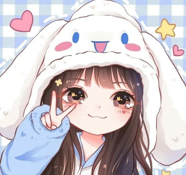 Ảnh avatar anime nữ đội mũ Cinnamoroll siêu cute