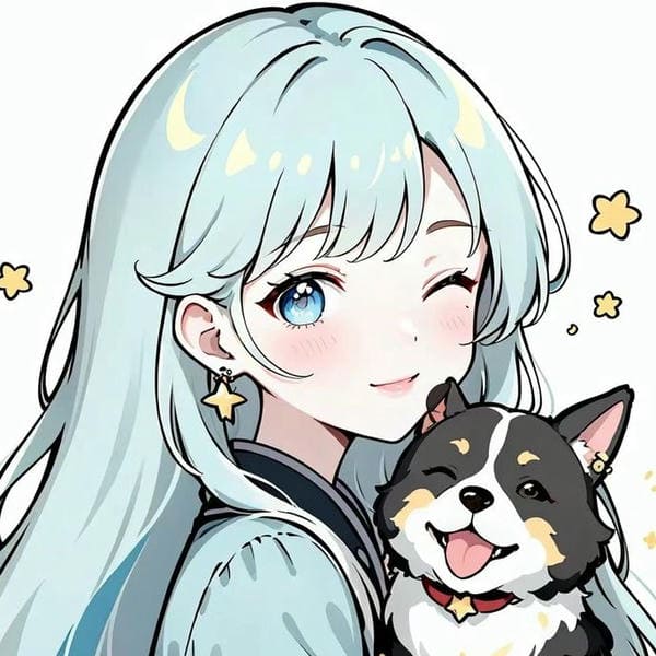 Ảnh avatar chibi nữ cùng cho Shiba siêu đáng yêu