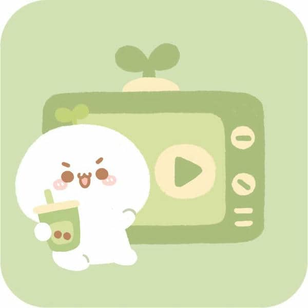 Ảnh avatar cute màu xanh lá cây