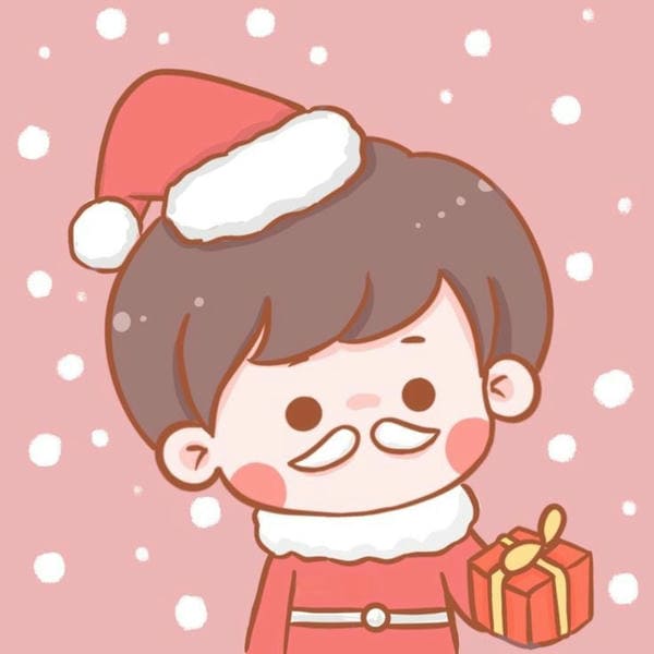 Ảnh avatar giáng sinh chibi nam ông già noel đáng yêu