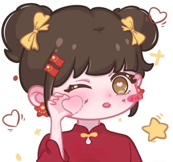 Ảnh avatar tết hình chibi nữ đáng yêu