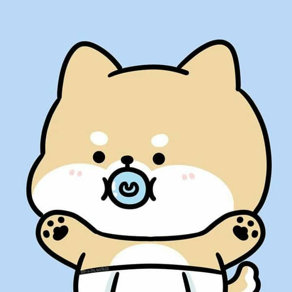 Ảnh chibi chó cute làm avatar