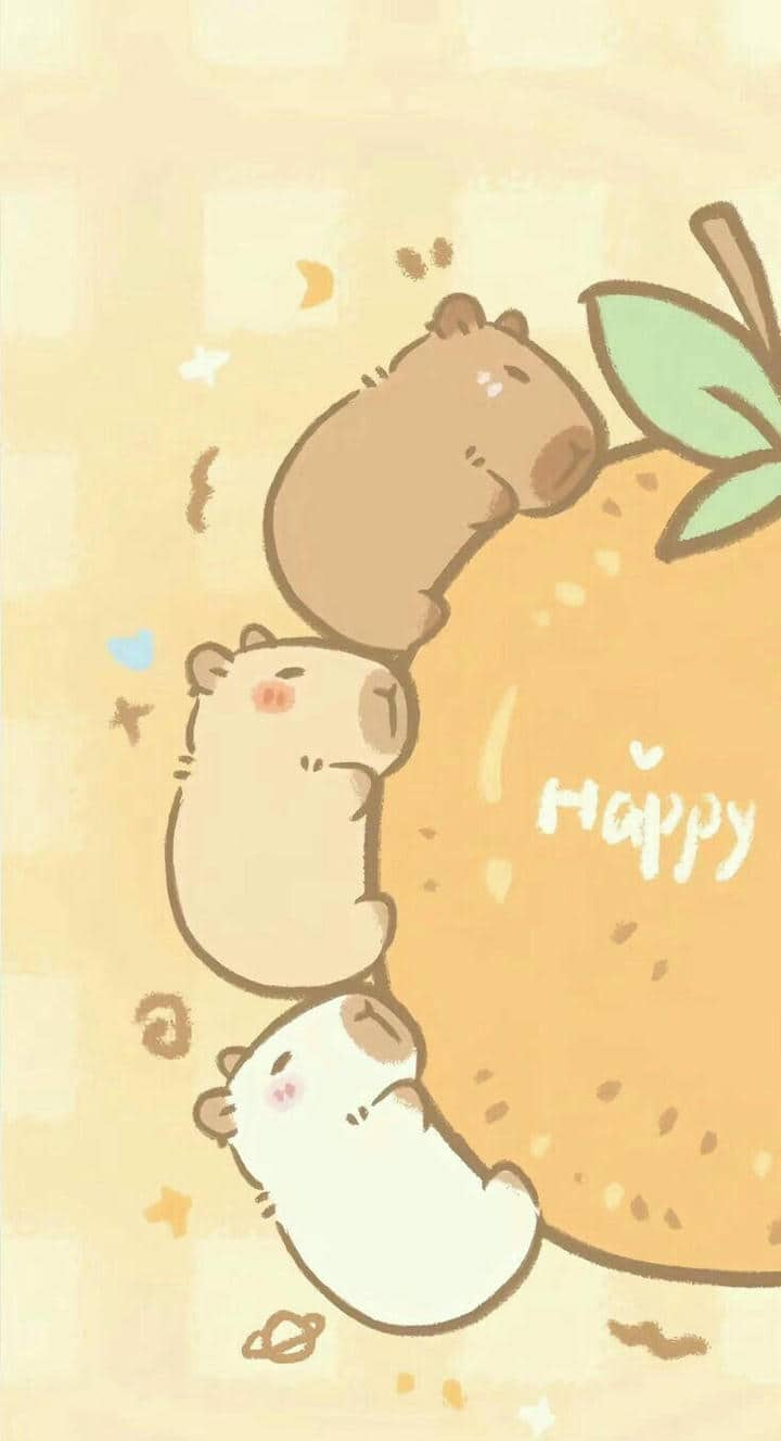 Ảnh hình nền Capybara siêu cute