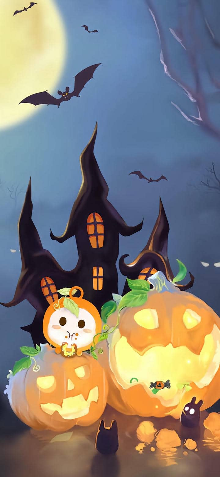 Ảnh hình nền đt cute Halloween