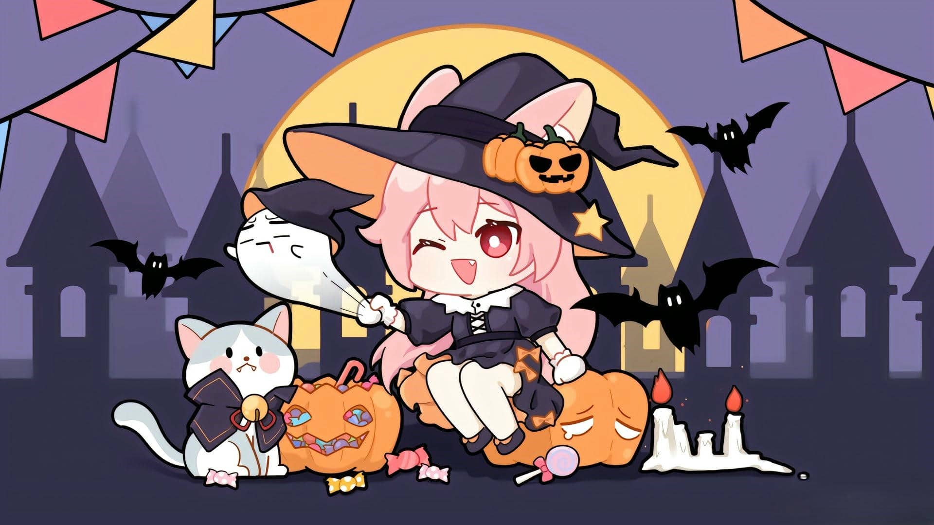 Ảnh hình nền máy tính Halloween cute