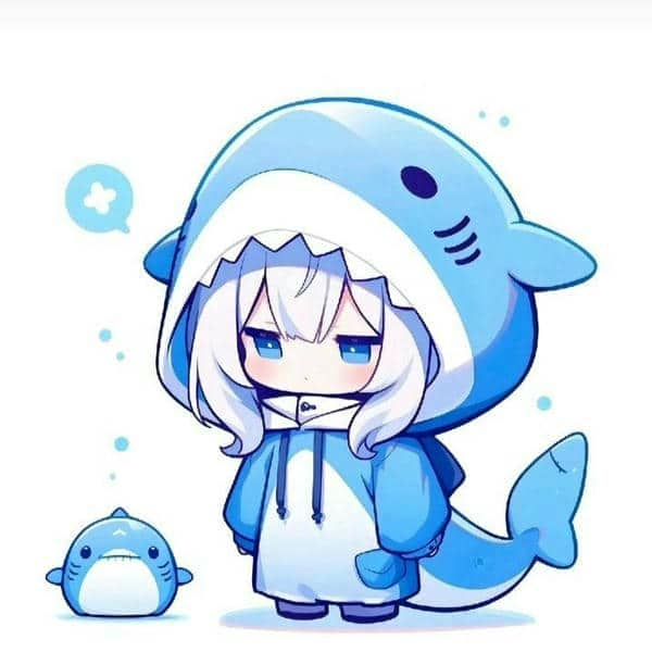 Avatar cá mập cute anime