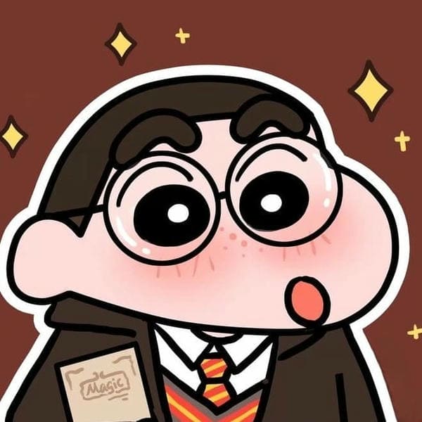 Avatar cu Shin hóa trang Harry Potter siêu cute