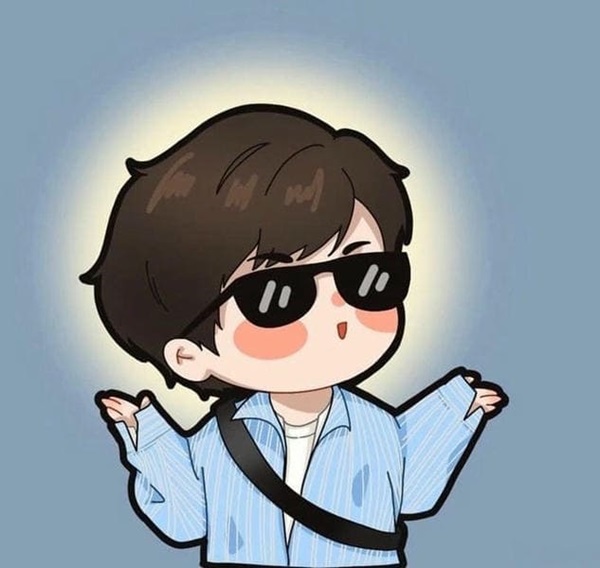 Hình ảnh avatar Tiktok hình chibi nam đeo kính