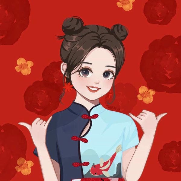 Hình ảnh avatar tết chibi nữ đẹp cho Zalo