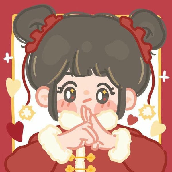 Hình ảnh avatar tết nữ chibi cute