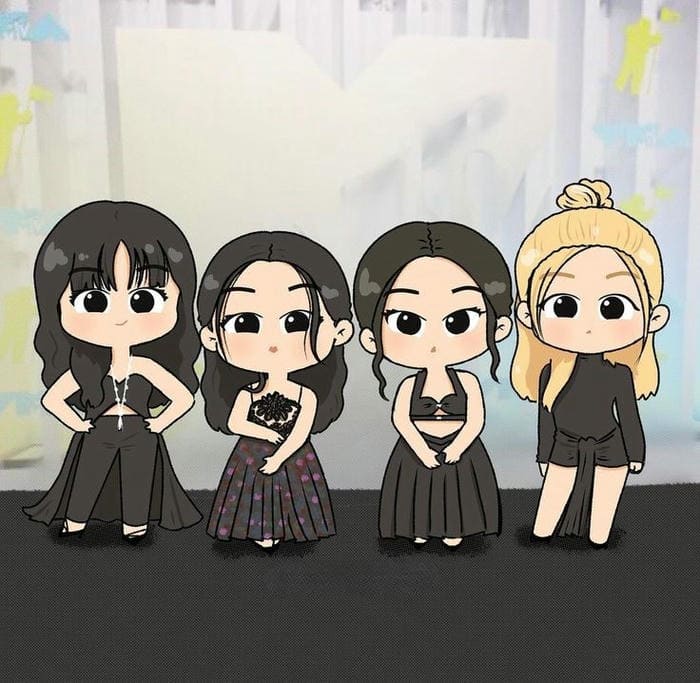 Hình avatar Blackpink chibi siêu cute