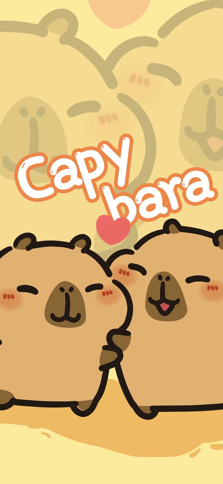 Hình nền Capybara cute cho điện thoại