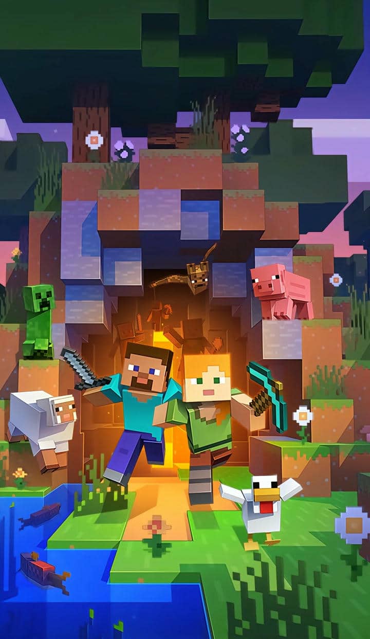 Hình nền Minecraft 3d