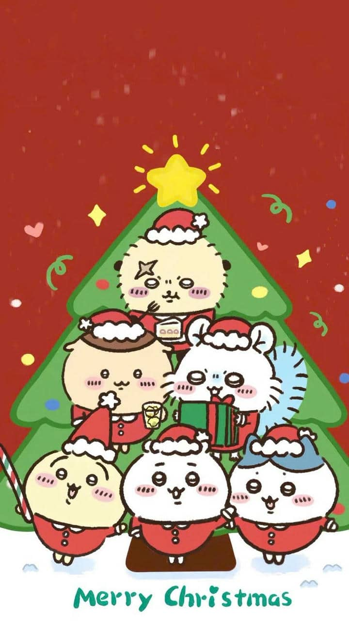 Hình nền cây thông noel cute cho điện thoại