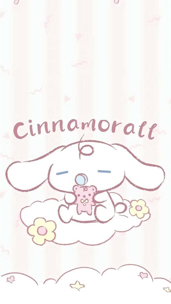 Hình nền điện thoại Cinnamoroll màu hồng siêu cute