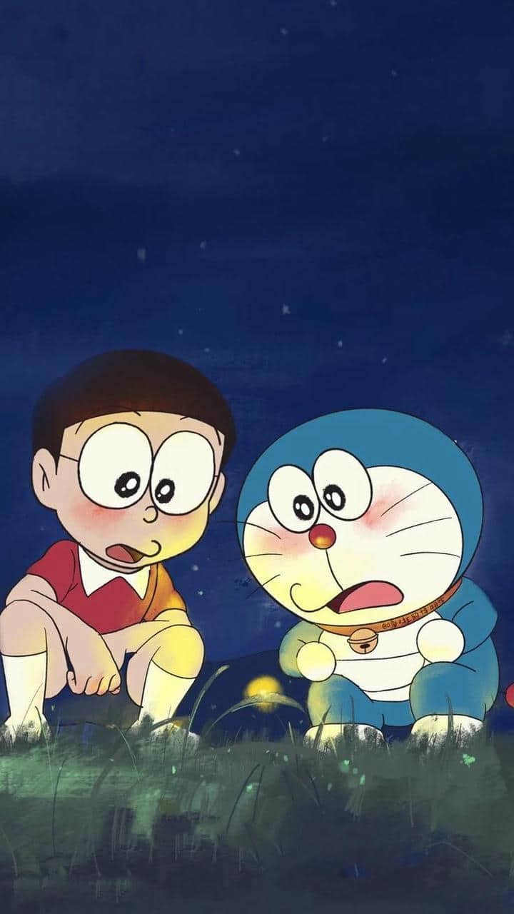 Hình nền điện thoại Doraemon và Nobita