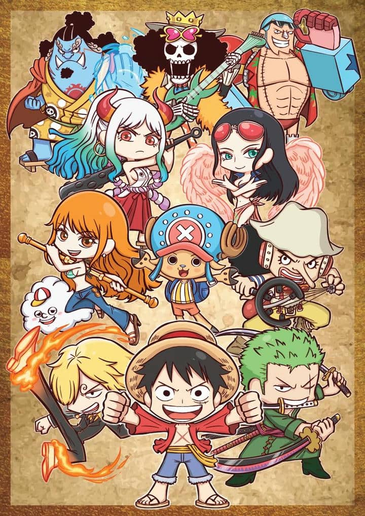 Hình nền điện thoại chibi One Piece cute