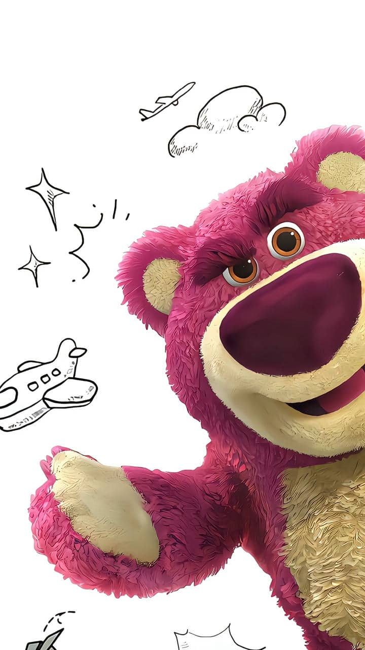 Hình nền điện thoại gấu dâu Lotso