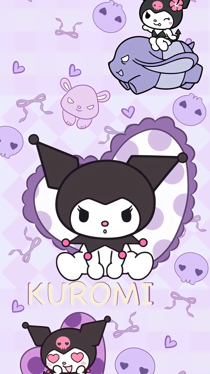 Hình nền điện thoại hình Kuromi cute