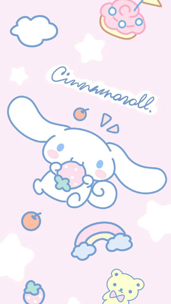 Hình nền đt Cinnamoroll màu hồng