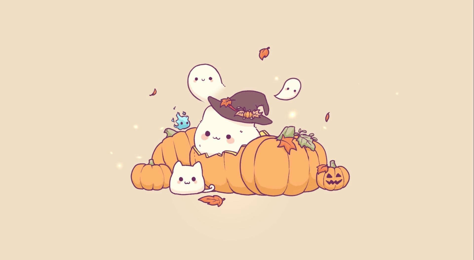 Hình nền pc Halloween cute