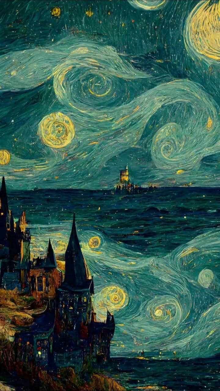 Tranh họa sĩ Van Gogh làm hfinh nền đt