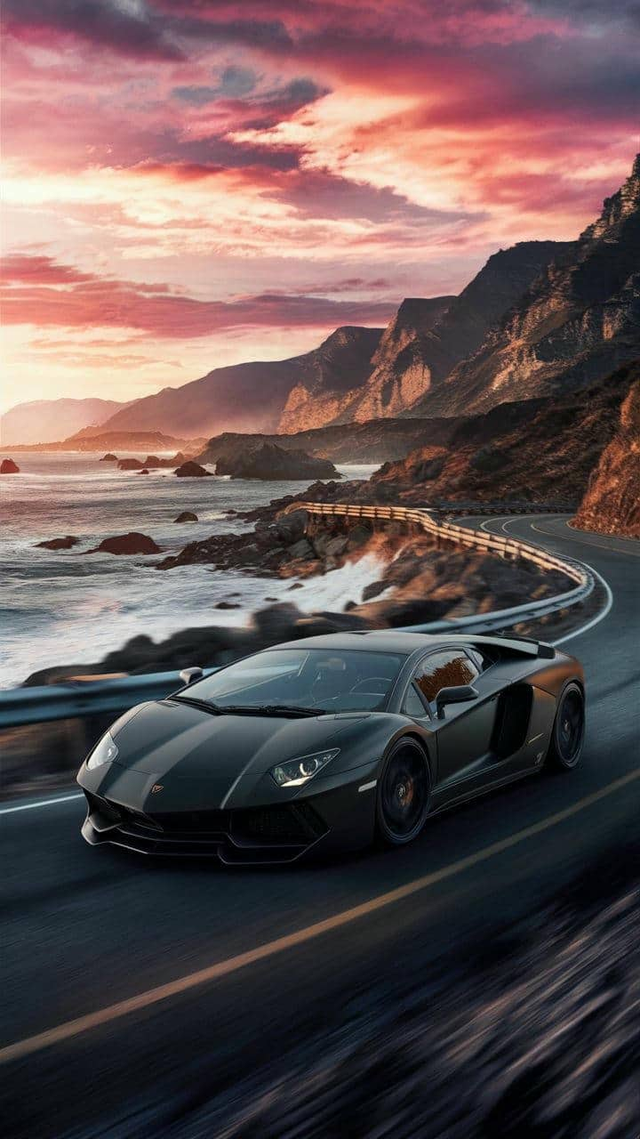 Xe Lamborghini Aventador hình nền siêu xe 4k cho điện thoại