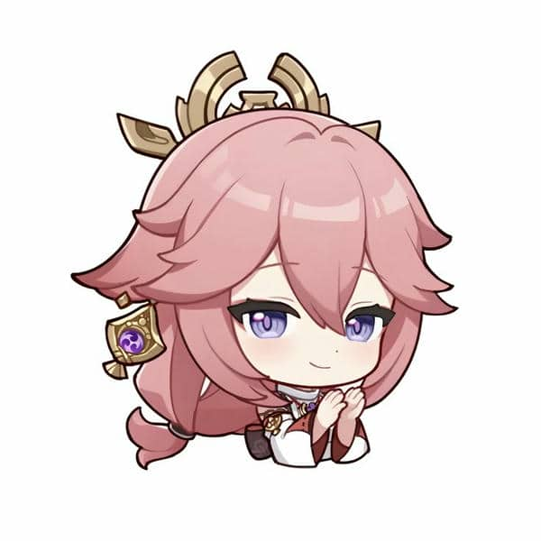 Yae Miko chibi avatar cute